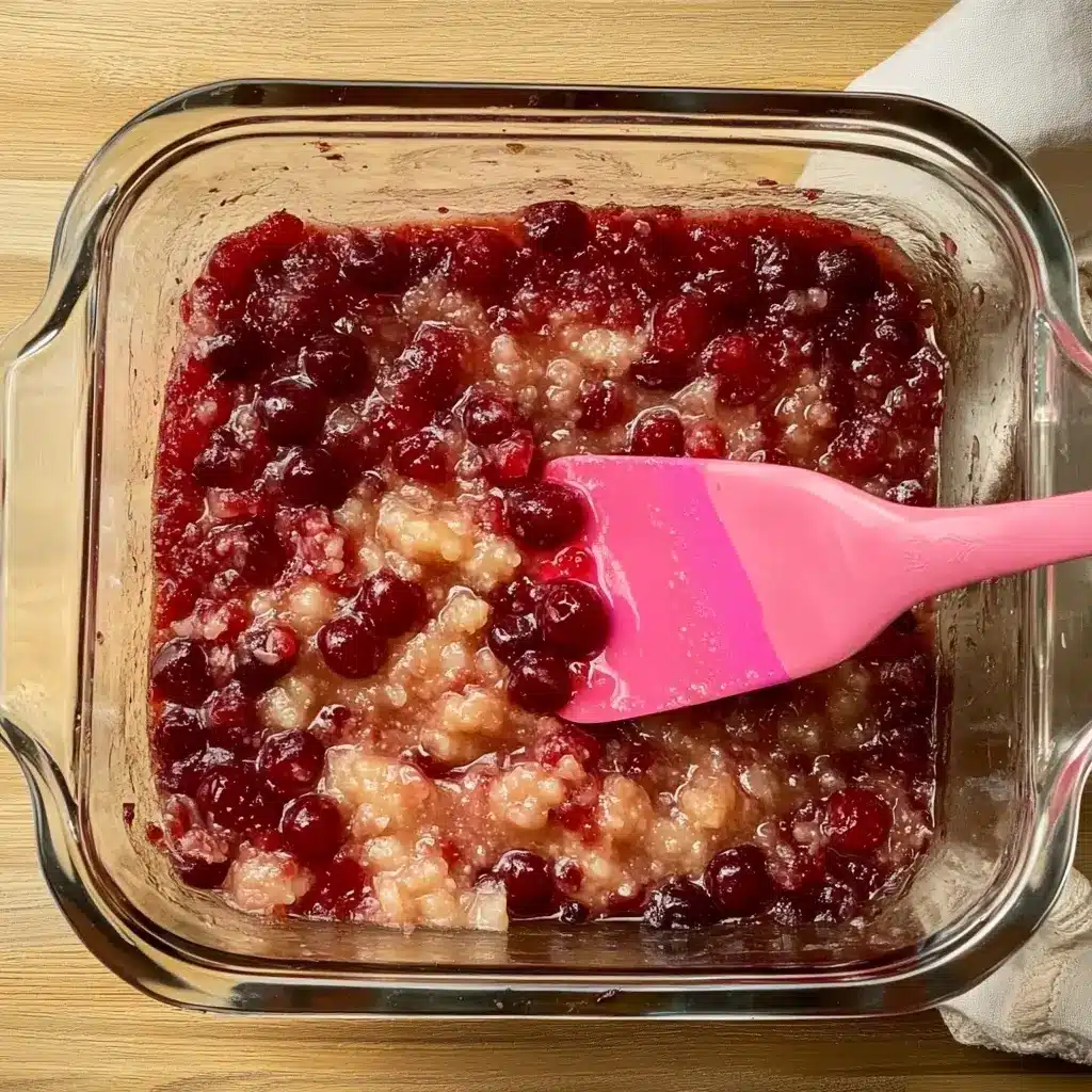 Gluten Free Dump Cake 8 Sprinkling cake mix over fruit