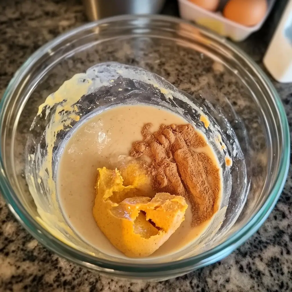 Gluten free Pumpkin Dump Cake 8 pumpkin layer for gluten free pumpkin dump cake