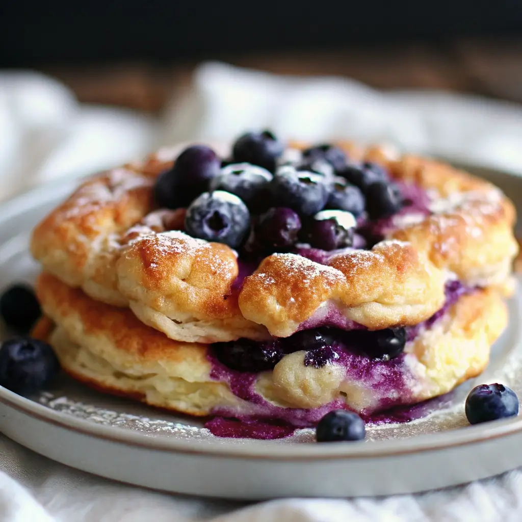 Blueberry-Fluffy-Cottage-Cheese-Cloud-Bread Blueberry fluffy cottage cheese cloud bread served