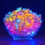 Glow-in-the-Dark Candy Popcorn Bombs: Fun, Sweet & Easy Recipe 2 glow-in-the-dark candy popcorn bombs in a bowl